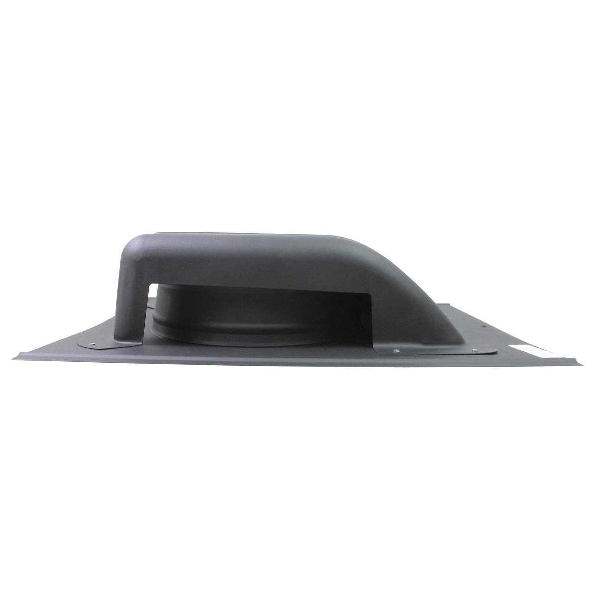 Right side profile view of the slant back vent showing the low profile design. 