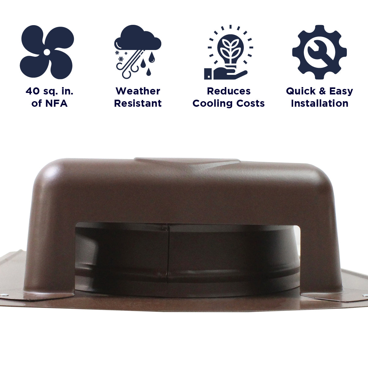 Features of the SBV 40 series includes 40 sq. inches of net free air, weather resistant construction, reduction of cooling costs, and quick and easy install.