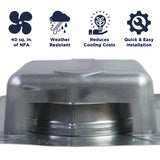 Features of the SBV 40 series includes 40 sq. inches of net free air, weather resistant construction, reduction of cooling costs, and quick and easy install.