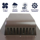 Features of the SBV 603 slant back vent include 51 sq. inches of net free air, weather resistant construction, reduction of cooling costs, and a quick and easy install.