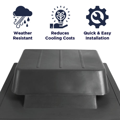 Features of the SBV 61 slant back vent includes weather resistant construction, reduction of cooling costs, and a quick and easy install.  