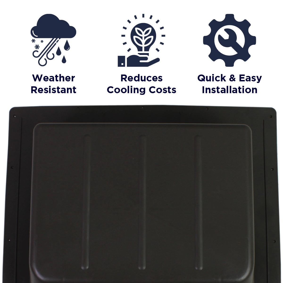 Features of the SBV 61 slant back vent includes weather resistant construction, reduction of cooling costs, and a quick and easy install.