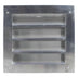 Front view of the aluminum louver vent in mill finish. 