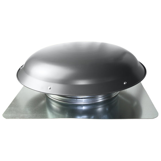 Profile view of the 2414 series roof mount power attic vent showing the steel dome.