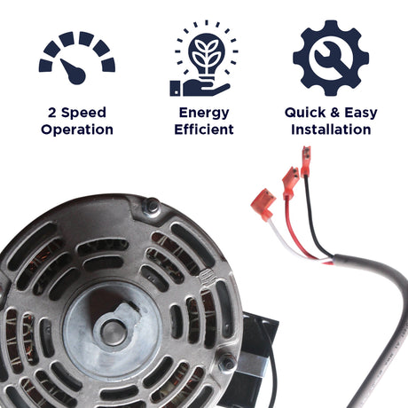 The XE425 provides a 2 speed operation, is energy efficient, and has a quick and easy install.