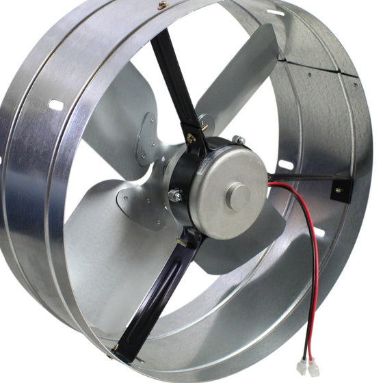The XESOLARMOTOR installed on a solar gable fan.