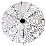 Front of steel grille for barrel fan.