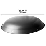 This power attic vent dome has a 26 in. (66.04 cm) diameter.