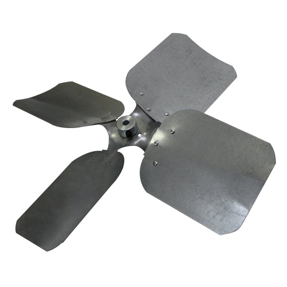 Angled front view of solar fan blade.