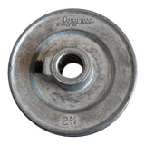 Top of steel pulley. 