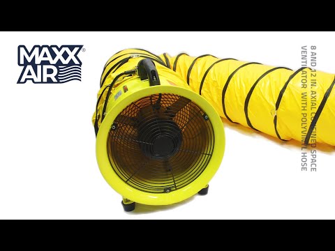 8 In. Axial Confined Space Ventilator with Polyvinyl Hose