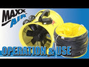 Video guide showing how to use the Maxx Air HVHF 12 COMBO hose fan.