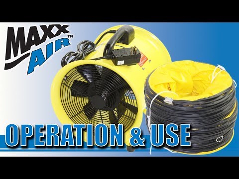 Video guide showing how to use the Maxx Air HVHF 12 COMBO hose fan.